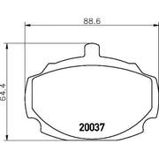 Mintex Front Brake Pad Set fits MG Mgb 1962-1980 1.8