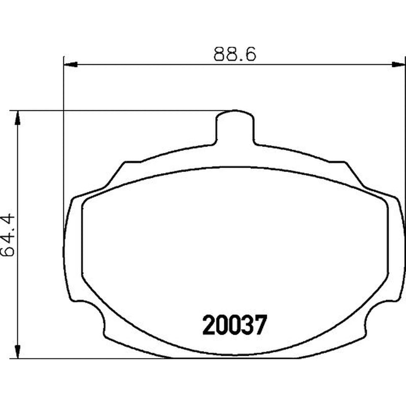 Mintex Front Brake Pad Set fits MG Mgb 1962-1980 1.8