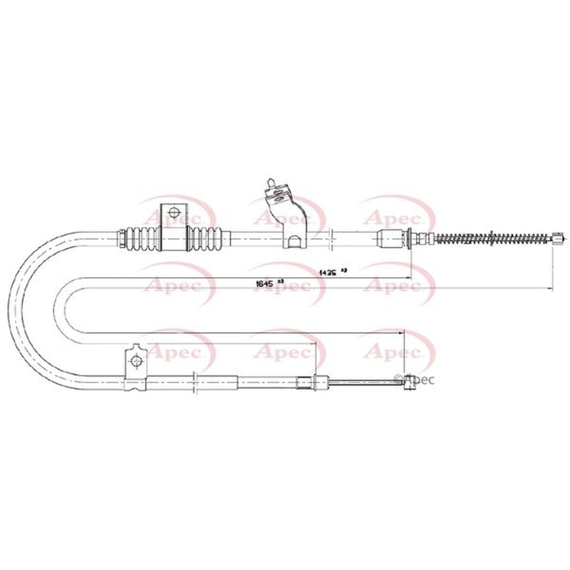 Apec Handbrake Cable Right Rear fits Citroën C-Crosser 2007-2012 2.2 2.4