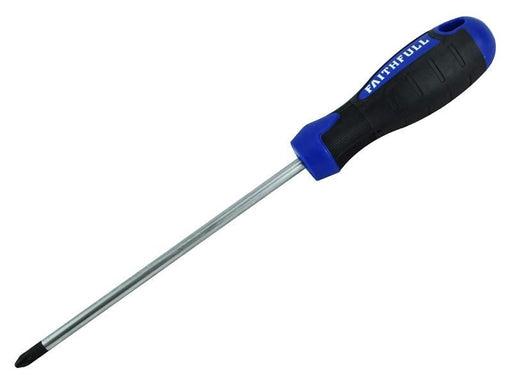 Faithfull Soft Grip Screwdriver Pozidriv Tip PZ2 x 150mm Faithfull - Dynamic Drive