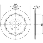 Mintex Front & Rear Brake Discs & Pads fits Infiniti Q70 2013-2014 2.2 3.0 3.7