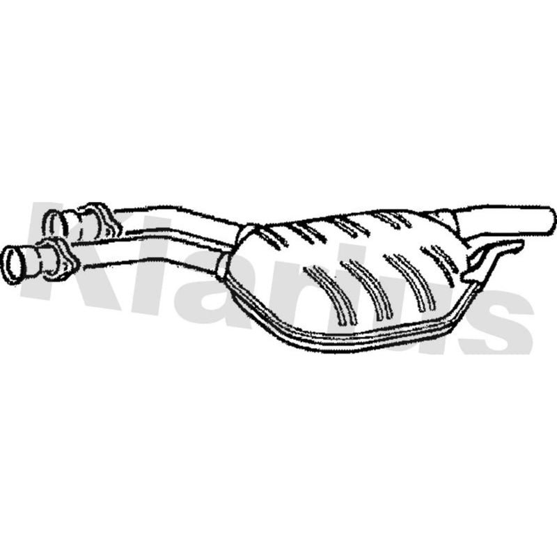 Klarius Box With Centre Pipe Centre fits Mercedes-Benz 124 1985-1992
