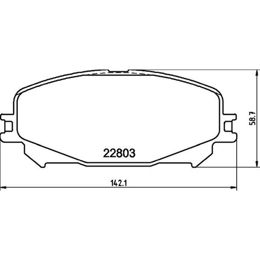 Mintex Front Brake Pad Set fits Mitsubishi Asx 2023 on 1.6