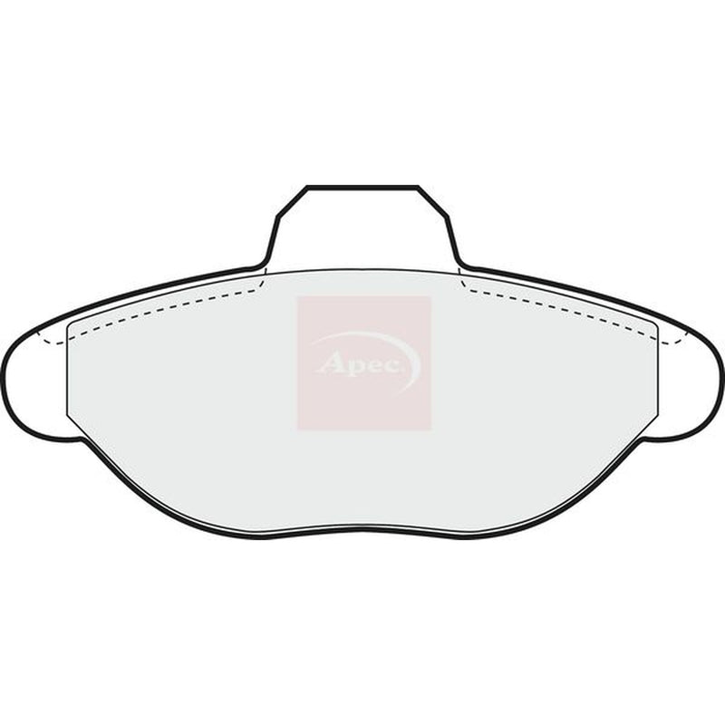 Apec Front Brake Pad Set fits Fiat Cinquecento 1991-1999 0.7 0.9 1.1