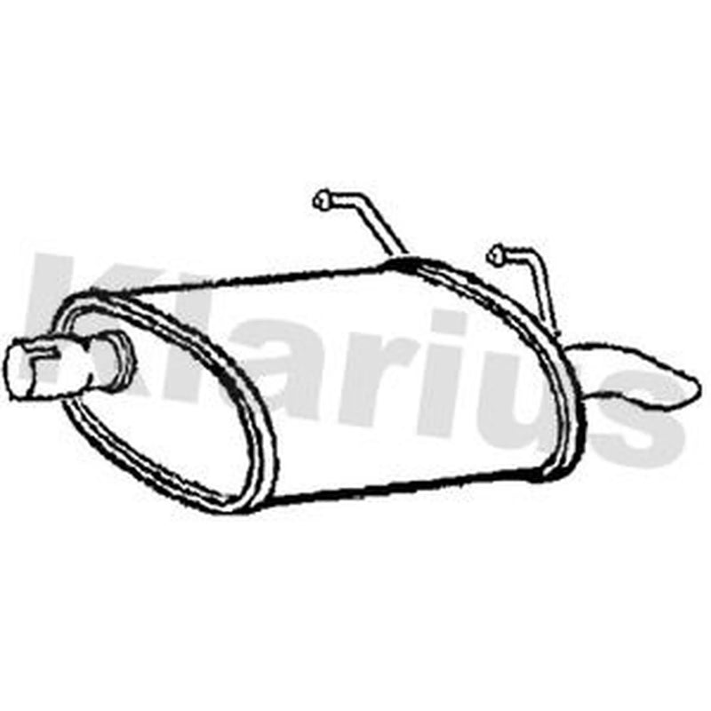 Klarius Box With Tail Pipe Rear fits Chrysler Ypsilon 2011-2021 1.2