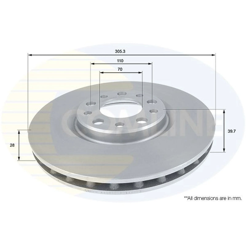 Comline Front Brake Discs & Pads fits Alfa Romeo Giulietta 2010-2020