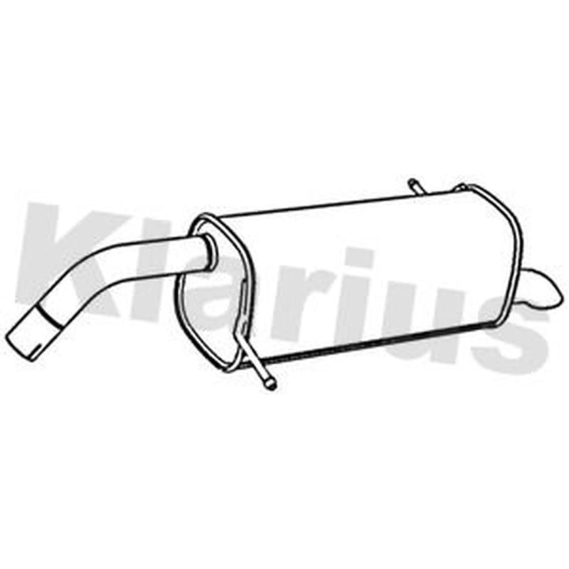 Klarius Box With Tail Pipe Rear fits Ford Tourneo Courier B460 2014-2023 1.5