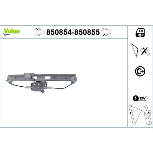 Valeo Electric Window Regulator Lifter Left Rear 850854