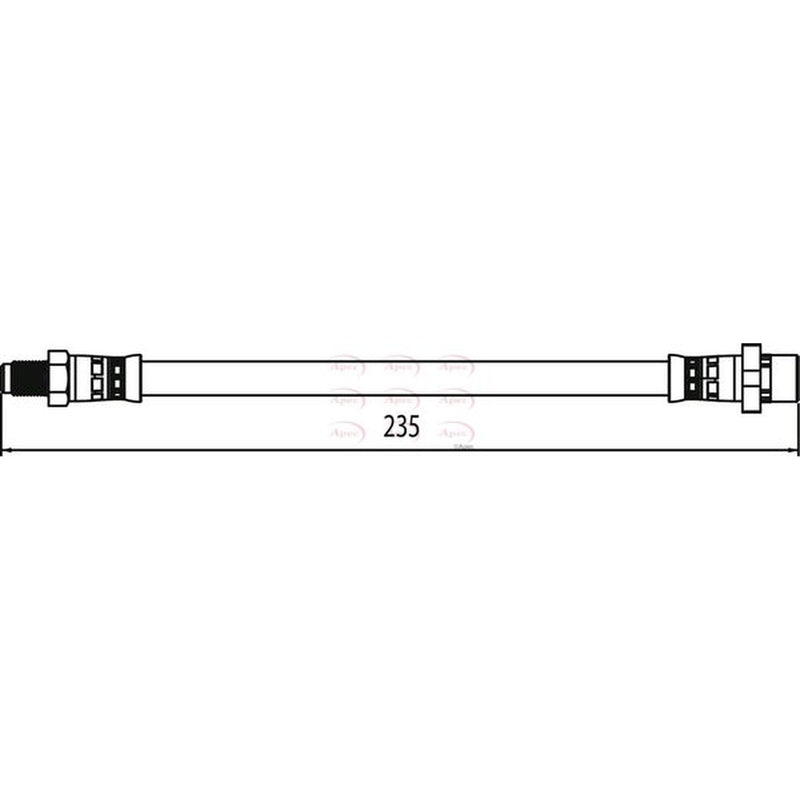 Apec Brake Hydraulic Hose Line Rear fits BMW Z4 2006-2008 3.0