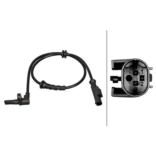 Hella ABS Wheel Speed Sensor Rear fits Abarth Grande Punto 2007-2010 1.4