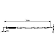 Bosch Handbrake Cable Right Rear fits Alfa Romeo Giulietta 2010-2020