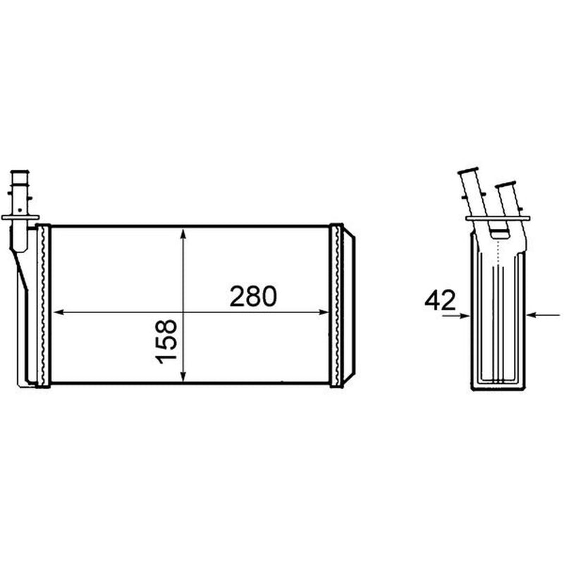 Mahle Heater Matrix Core Heat Exchanger fits Alfa Romeo 166 1998-2007
