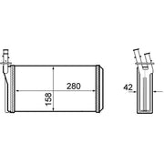 Mahle Heater Matrix Core Heat Exchanger AH 63 000S