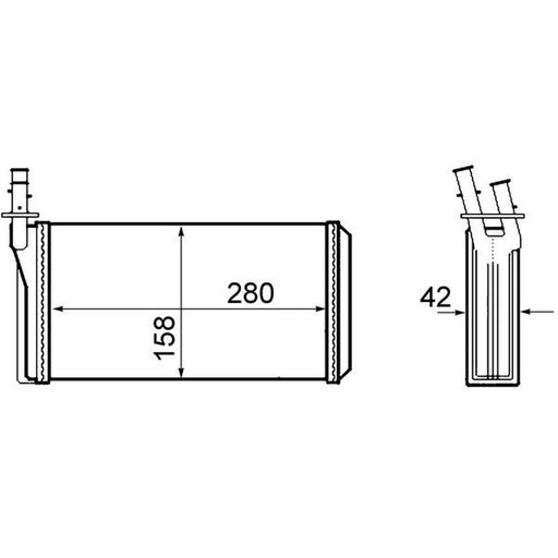 Mahle Heater Matrix Core Heat Exchanger fits Alfa Romeo 166 1998-2007