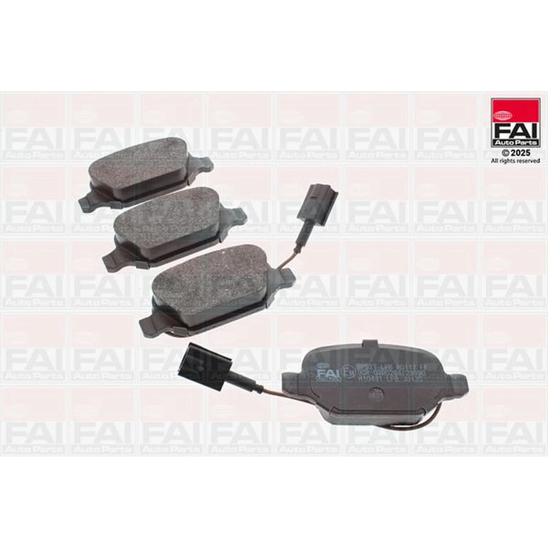 FAI Rear Brake Pad Set fits Alfa Romeo Mito 2008-2018 0.9 1.3 1.4 1.6