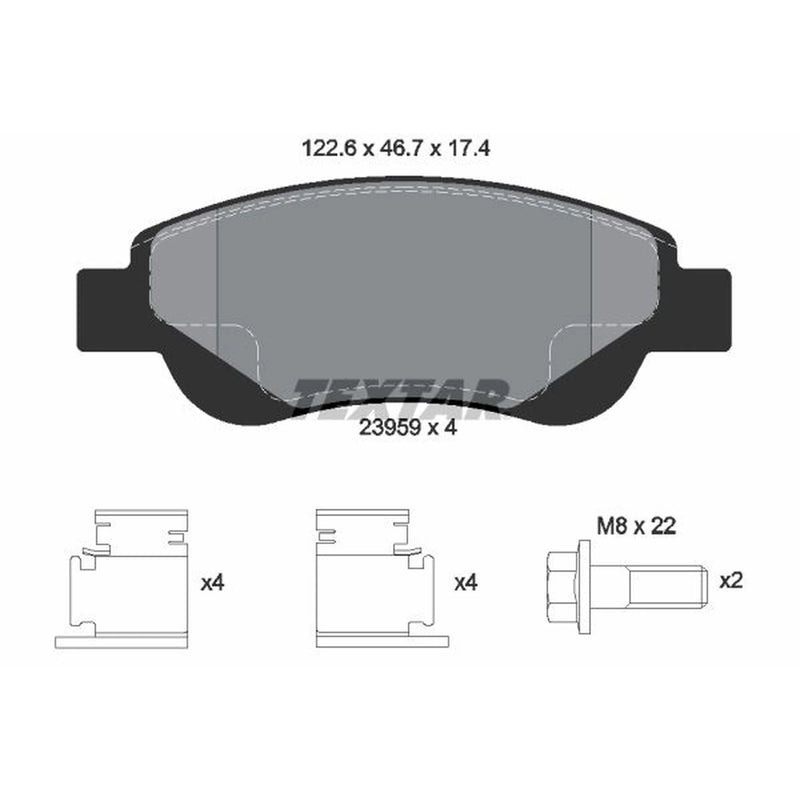 Textar Front Brake Pad Set 2395901