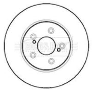 Borg & Beck Front Brake Vented Discs & Pads fits Toyota Celica 1985-1989 2.0