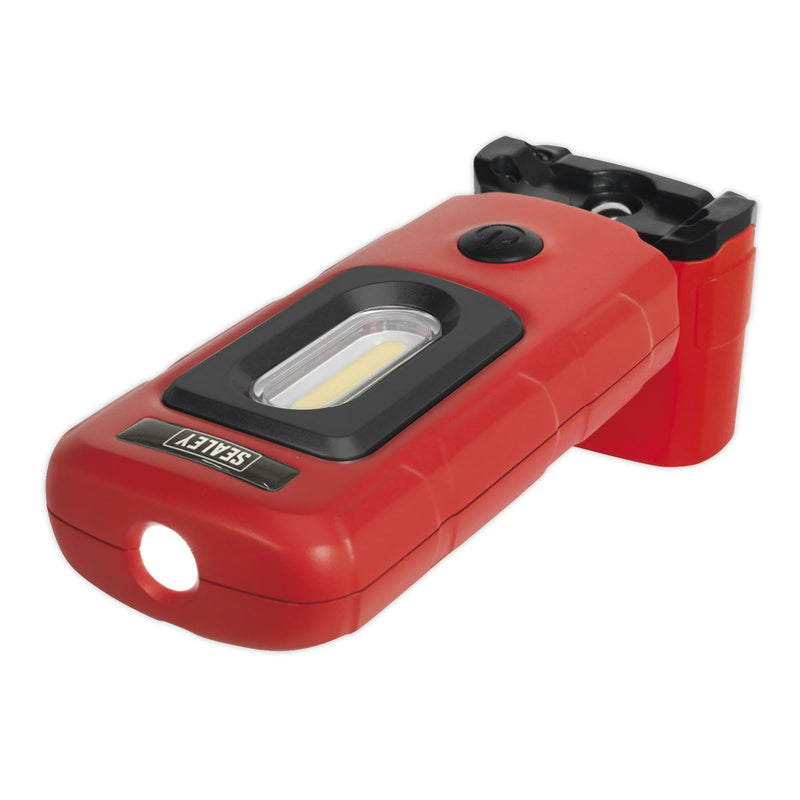 Sealey Rechargeable 360 Inspection Light 3W COB & 1W SMD LED Red Lithium-Polymer Sealey - Dynamic Drive