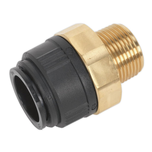 Sealey Straight Adaptor 28mm x 1"BSPT Brass (John Guest Speedfitï mm012808N) Sealey - Dynamic Drive