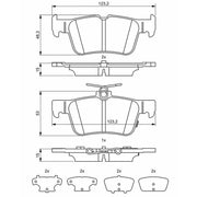 Bosch Front & Rear Pads fits Ford Kuga II 2014-2019 1.5 2.5