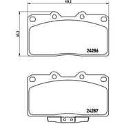 Brembo 4 x Front Brake Pad Set fits Mitsubishi 3000 GT 1989-1999 3.0