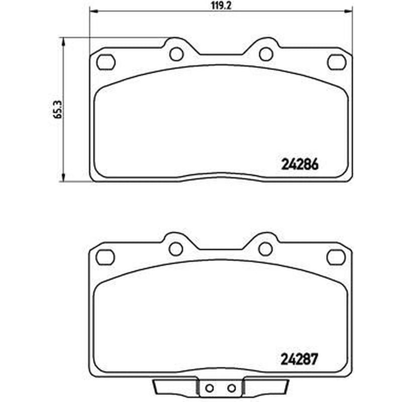 Brembo 4 x Front Brake Pad Set fits Mitsubishi 3000 GT 1989-1999 3.0