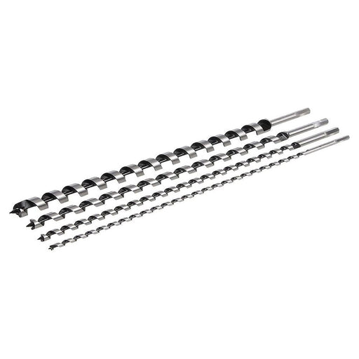 Silverline Long Auger Bit Set 4pce 8 - 24mm Silverline - Dynamic Drive