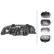 Hella Headlight Headlamp PY21W Left fits BMW 5 1995-2004