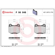 Brembo Rear Brake Solid Discs & Pads fits Subaru Forester 2003-2009 2.5