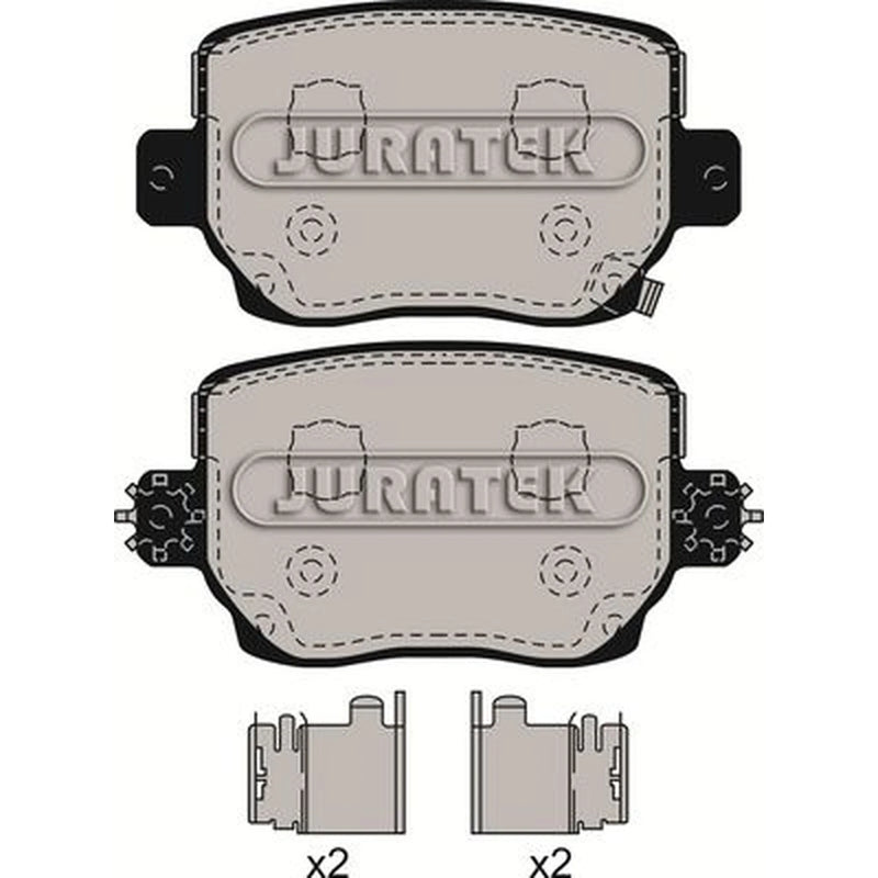 Juratek Rear Brake Pad Set fits Tesla Model 3 2018-2020