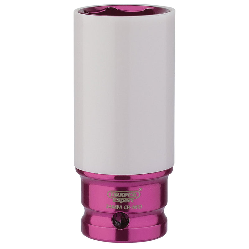 Draper HI-TORQ Wheel Nut Socket for Alloy Wheels, 1/2" Sq. Dr. (24mm) Draper - Dynamic Drive