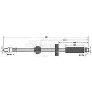 Borg & Beck Brake Hydraulic Hose Line Front Right BBH7562