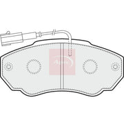 Apec Front Brake Pad Set fits Citroën Relay II 2002-2006 2.0 2.2 2.8
