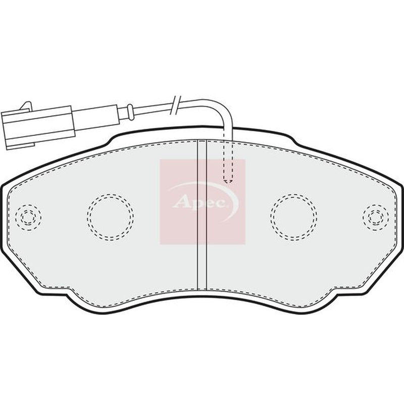 Apec Front Brake Pad Set fits Citroën Relay II 2002-2006 2.0 2.2 2.8
