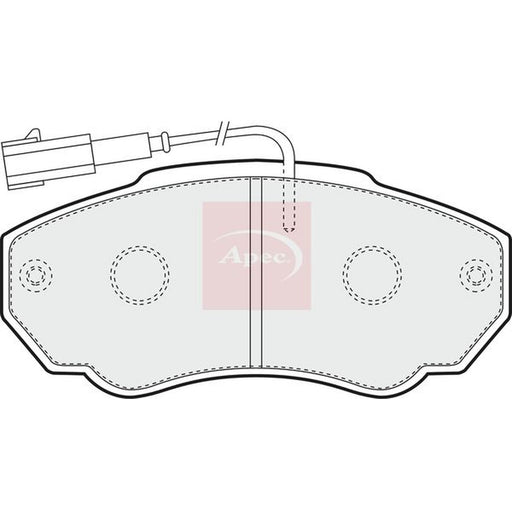 Apec Front Brake Pad Set fits Citroën Relay II 2002-2006 2.0 2.2 2.8