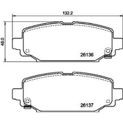 Mintex Rear Brake Pad Set fits Jeep Wrangler IV 2017 on 2.0 2.2