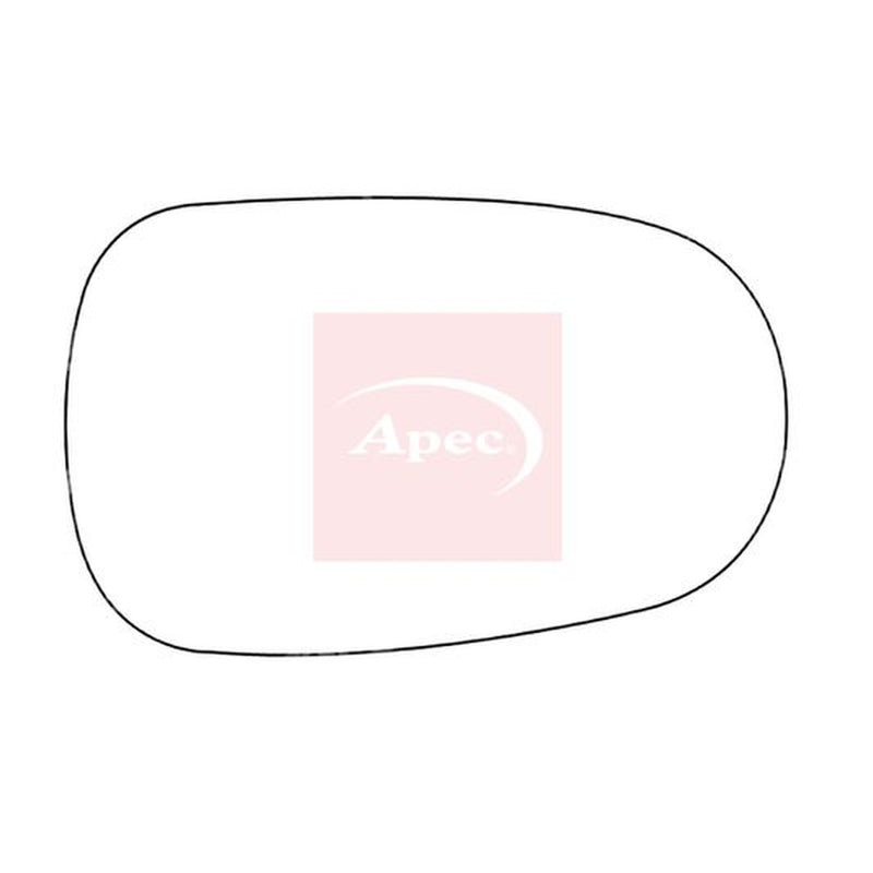 Apec Exterior Wing Mirror Glass Right fits Dacia Logan 2004-2012 1.2 1.4 1.5 1.6