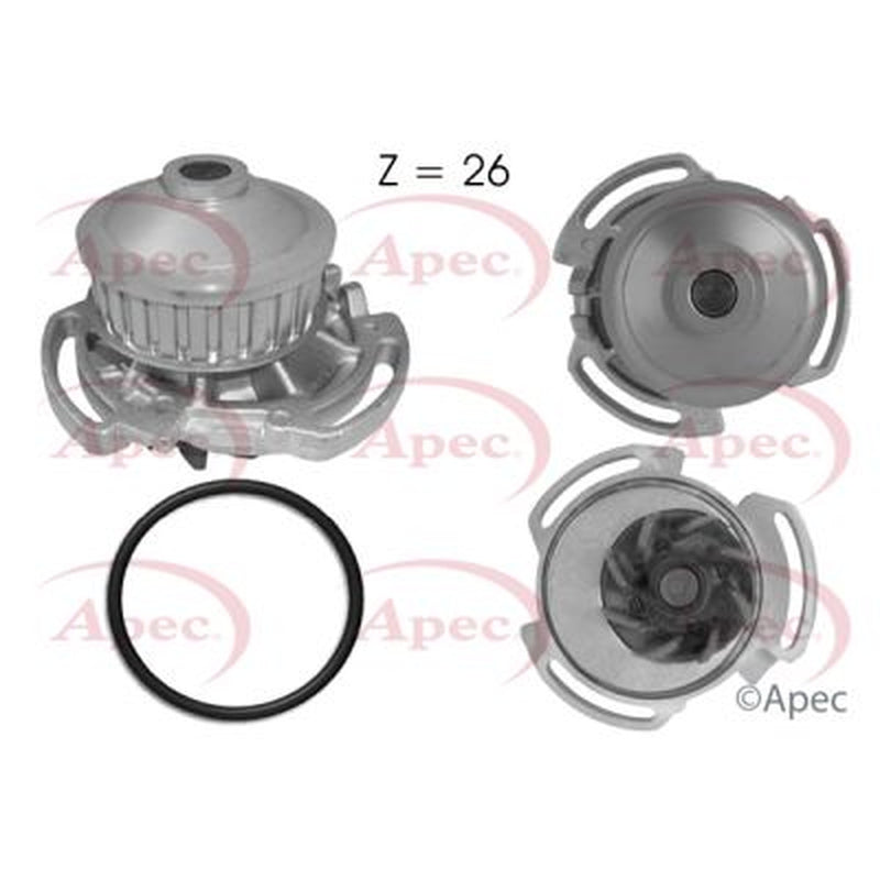 Apec Engine Cooling Water Pump fits Audi 50 1974-1978 1.1 1.3