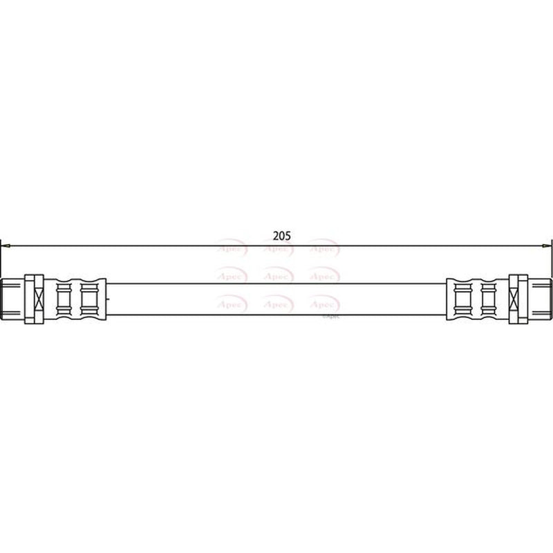 Apec Brake Hydraulic Hose Line Rear fits Audi A4 B5 1994-2001