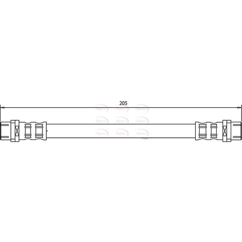 Apec Brake Hydraulic Hose Line inner HOS3159