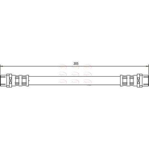 Apec Brake Hydraulic Hose Line Rear fits Audi A4 B5 1994-2001