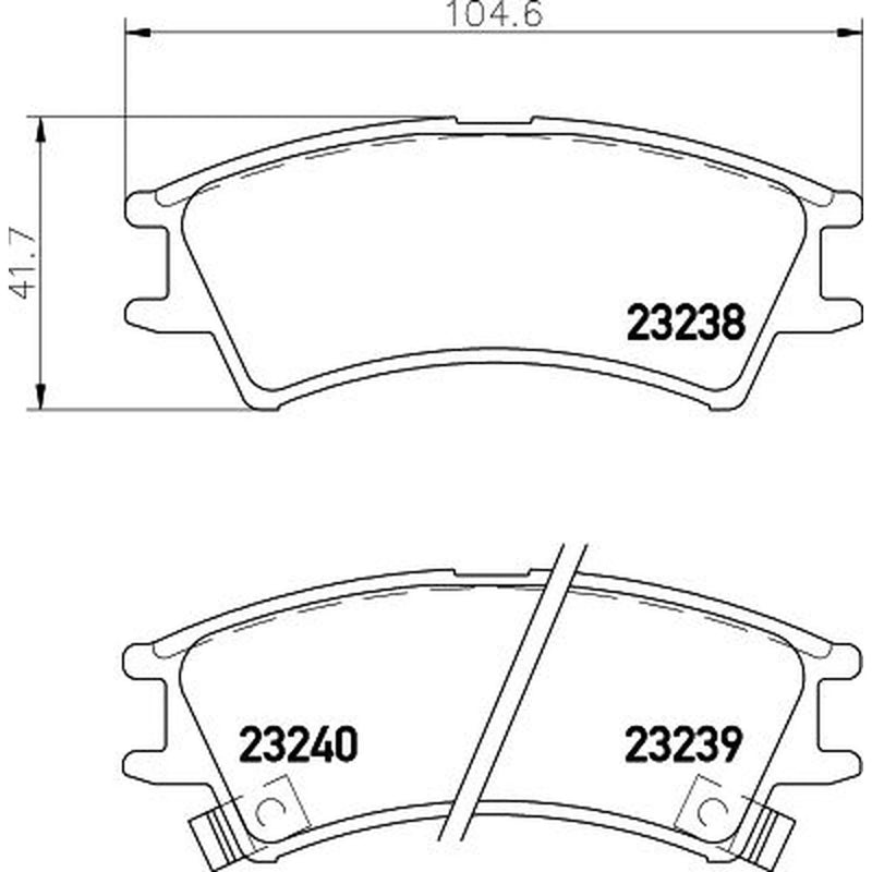 DON Front Brake Pad Set fits Hyundai Amica / Atoz 1998-2002 1.0