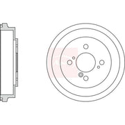 Apec 2 x Brake Drums fits Suzuki Swift III 2010-2017 1.2 1.3