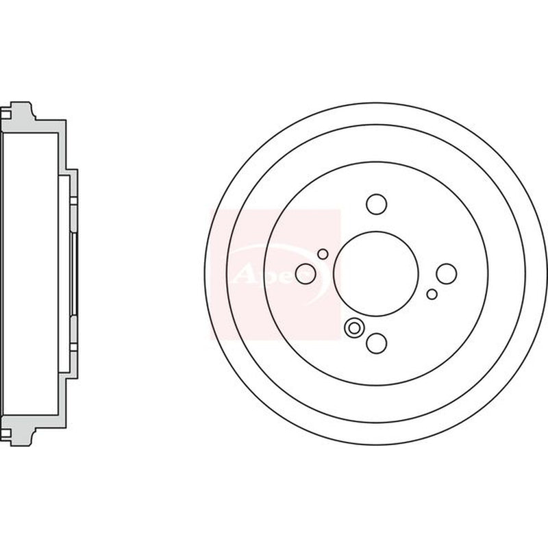 Apec Brake Drum Assembly Rear fits Suzuki Swift III 2010-2017 1.2 1.3