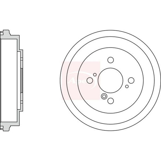 Apec Brake Drum Assembly Rear fits Suzuki Swift III 2010-2017 1.2 1.3