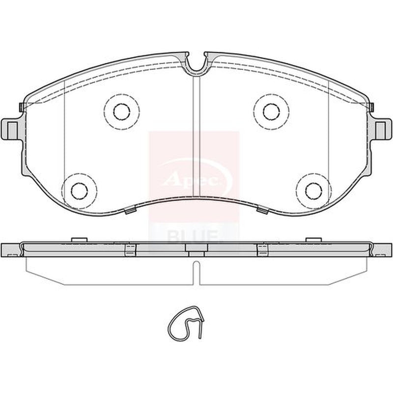 Apec Front Brake Pad Set fits Man Tge 2017-2024 2.0