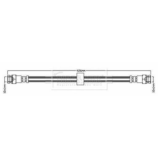 Borg & Beck Brake Hydraulic Hose Line Rear Right BBH6706