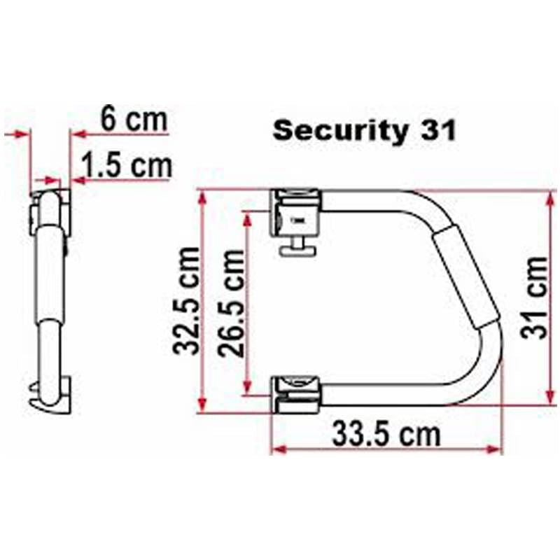 03513-01- SECURITY HANDLE 31 WHITE Fiamma  - Dynamic Drive