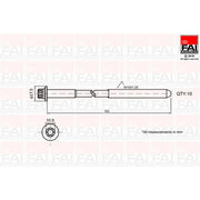 FAI Cylinder Head Bolt Set M10 x 1.25 B701
