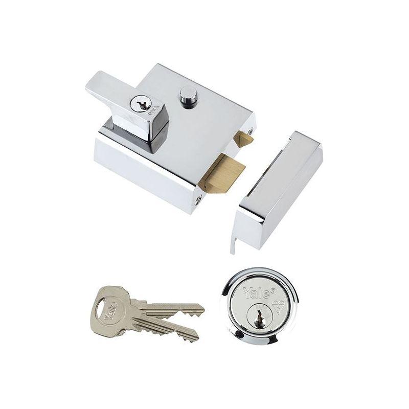Yale Locks P2 Double Security Nightlatch 40mm Backset Chrome Finish Visi Yale Locks - NN4 Online